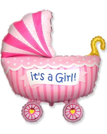 Фигура Коляска для девочки 102 см